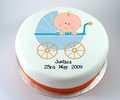 Blue Baby Carriage Cake