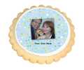 Blue Dotty Photo Cookies