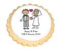 Bride & Groom Stick People Cookies