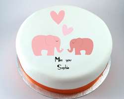 Elephants in Love Cake