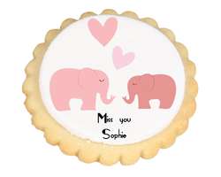 Elephants in Love Cookies