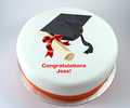 Graduation Hat & Scroll Cake