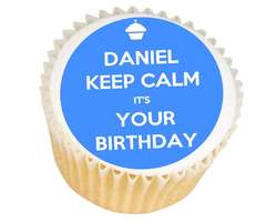 Keep Calm Birthday Cupcakes