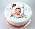 Baby Boy Photo Cake
