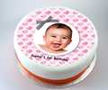 Baby Girl Photo Cake