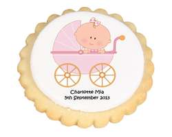 Pink Baby Carriage Cookies