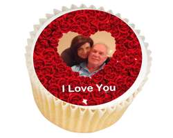 Roses Frame Photo Cupcakes - from £11.95