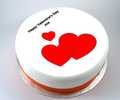 Three Hearts Cake